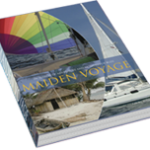 graphic of first book Maiden Voyage shown in 3d