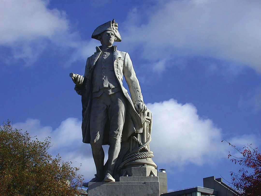 Captain Cook in Christchurch New Zealand